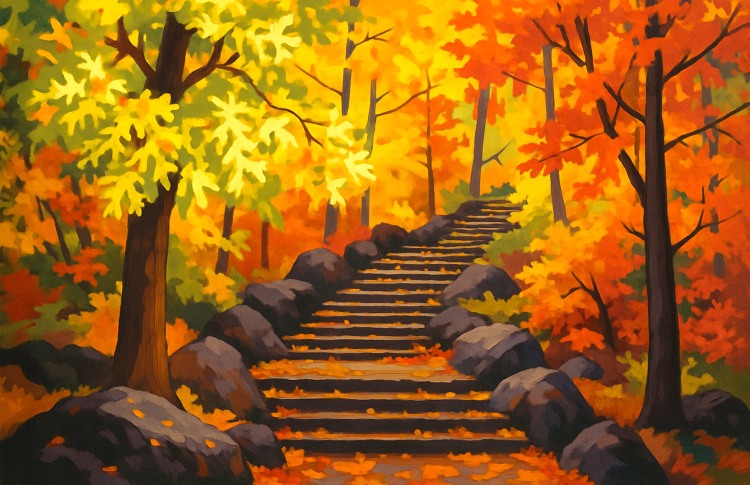 99 Steps in Autumn